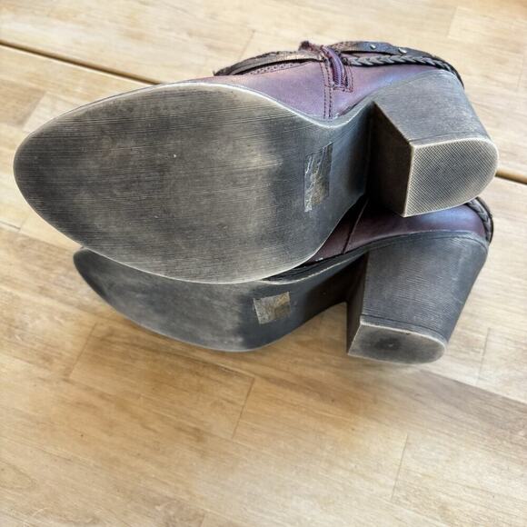 Maurice’s Carol 101878 Western Braided Strappy Ankle Zip Up Bootie Size 9M - Picture 12 of 13